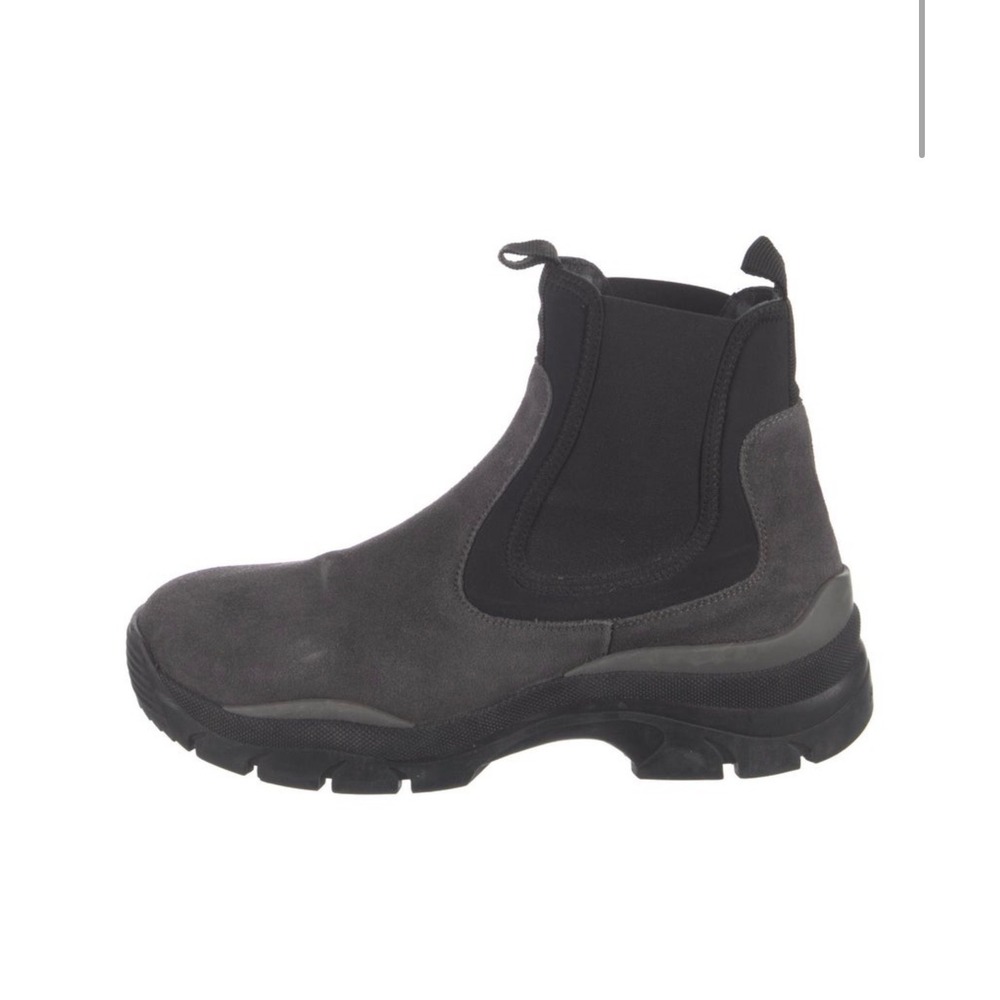 John Elliott Charcoal Grey Suede Chelsea Edition Lug Sole Boots Mens 43 Italy